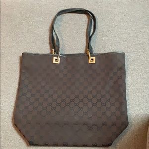 Gucci canvas g tote